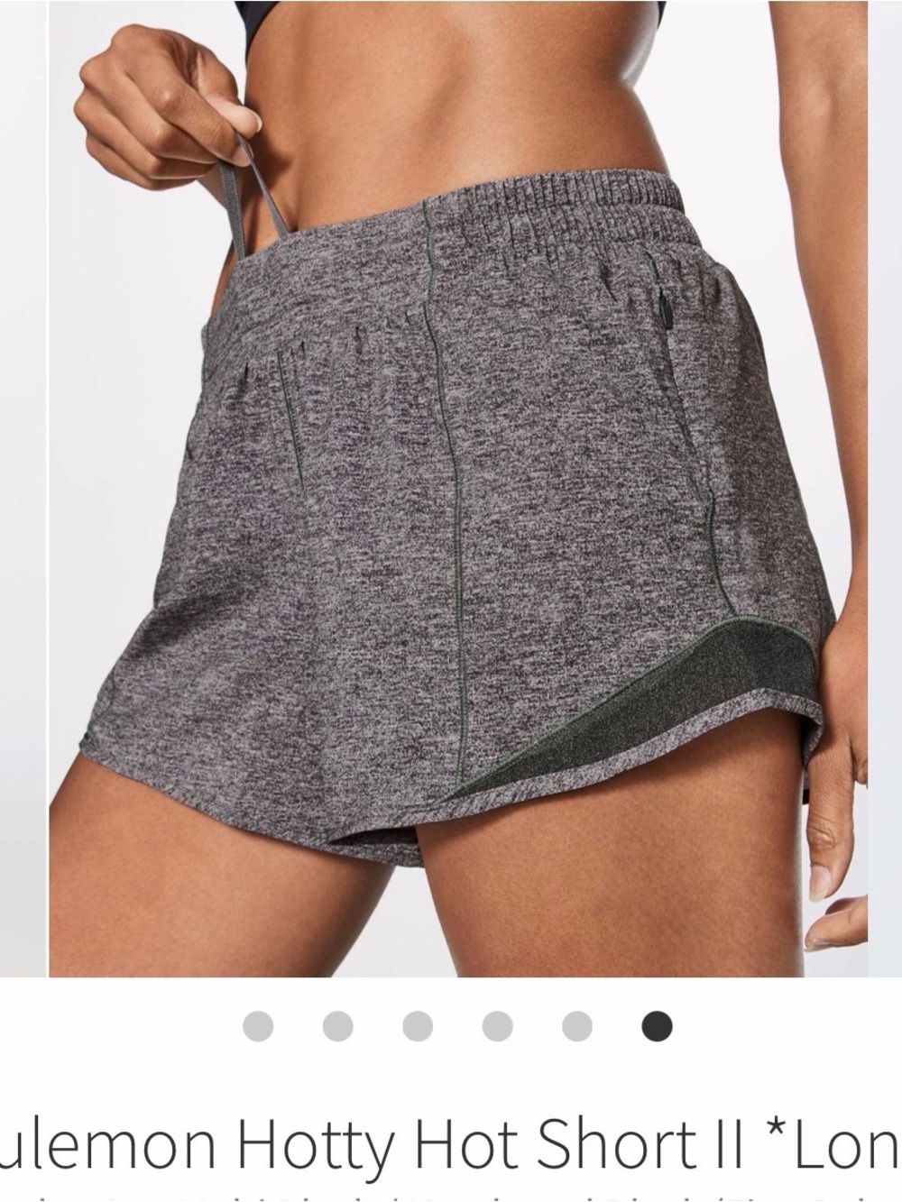 lululemon athletica Grey Heather Hotty Hot II Women's Athletic Shorts size 8